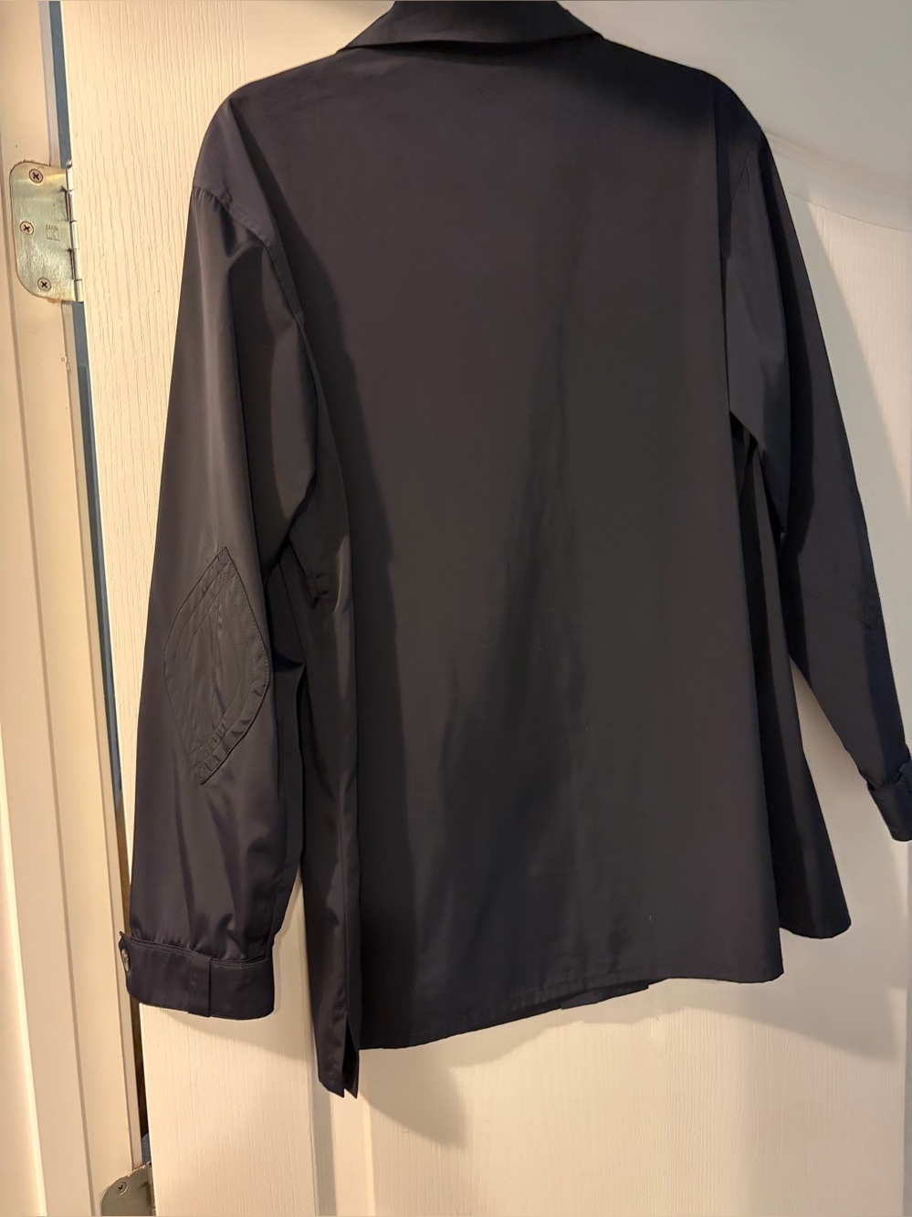 Giorgio Armani Navy and Black Two-Tone Trench Coat